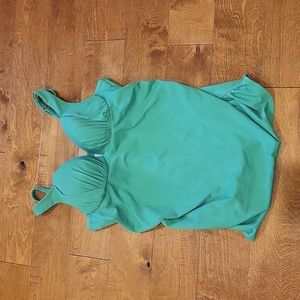 Lane Bryant women's bright green swimsuit top, top only, size 40C